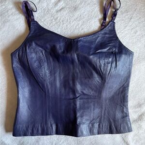 Shape FX Deep Purple Leather Camisole